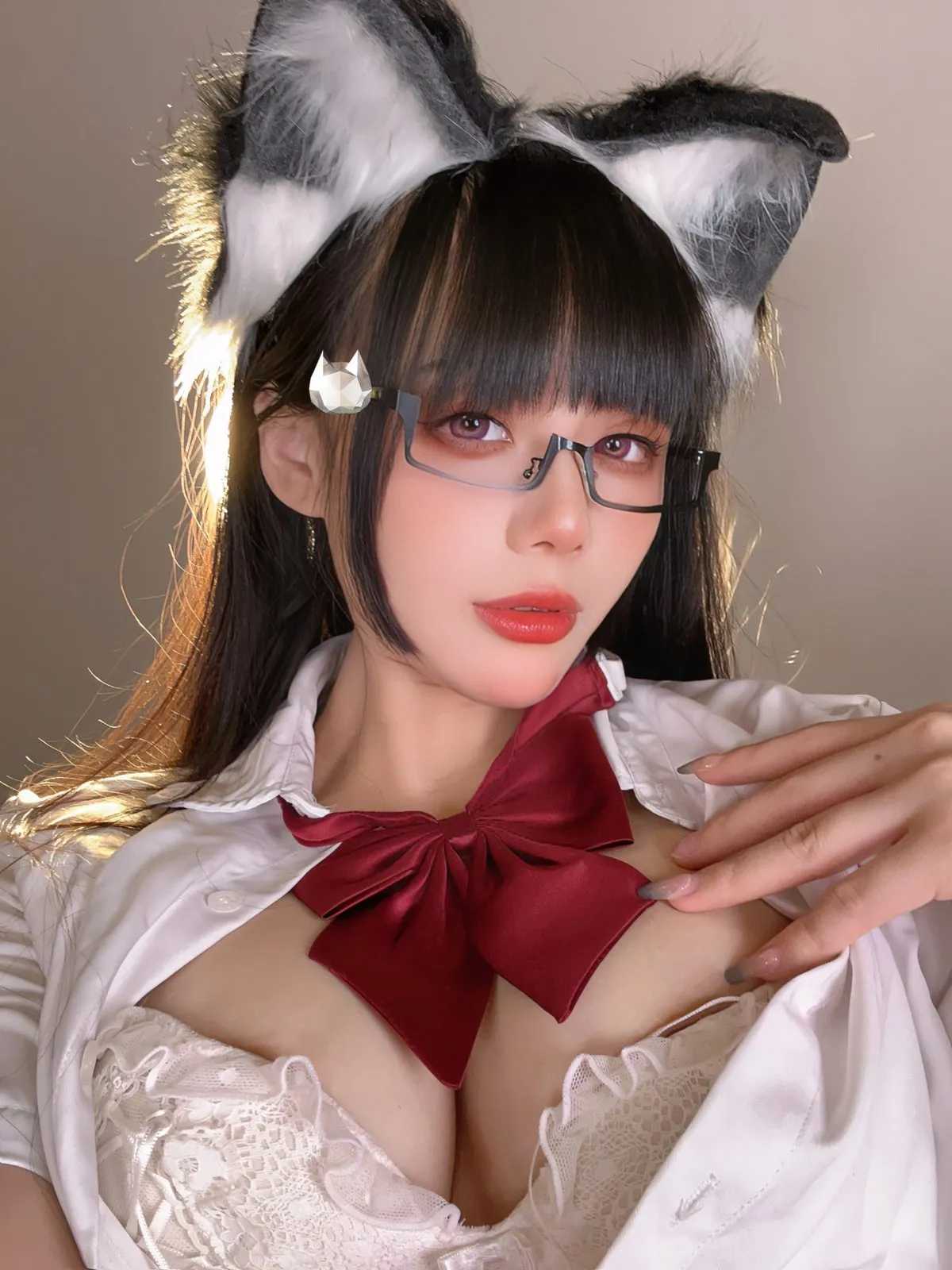 Coser@九言 – 猫耳娘的裙底15