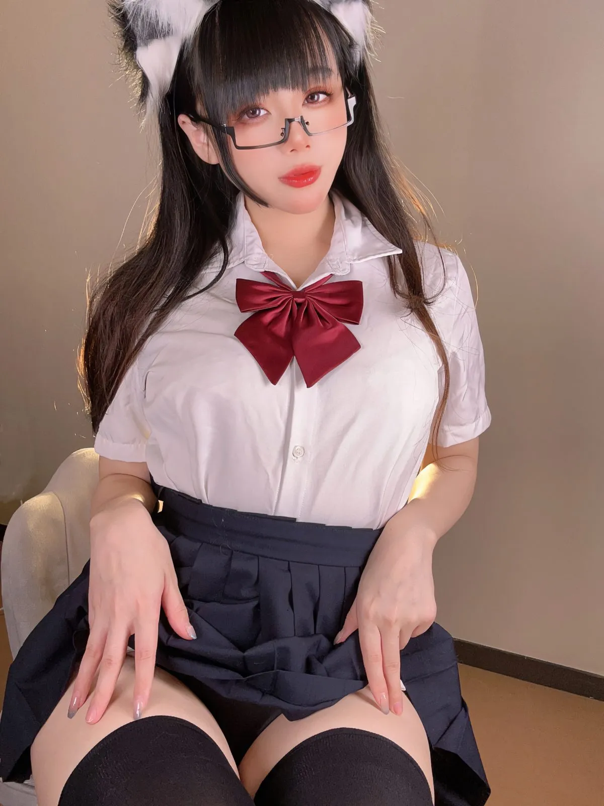 Coser@九言 – 猫耳娘的裙底6