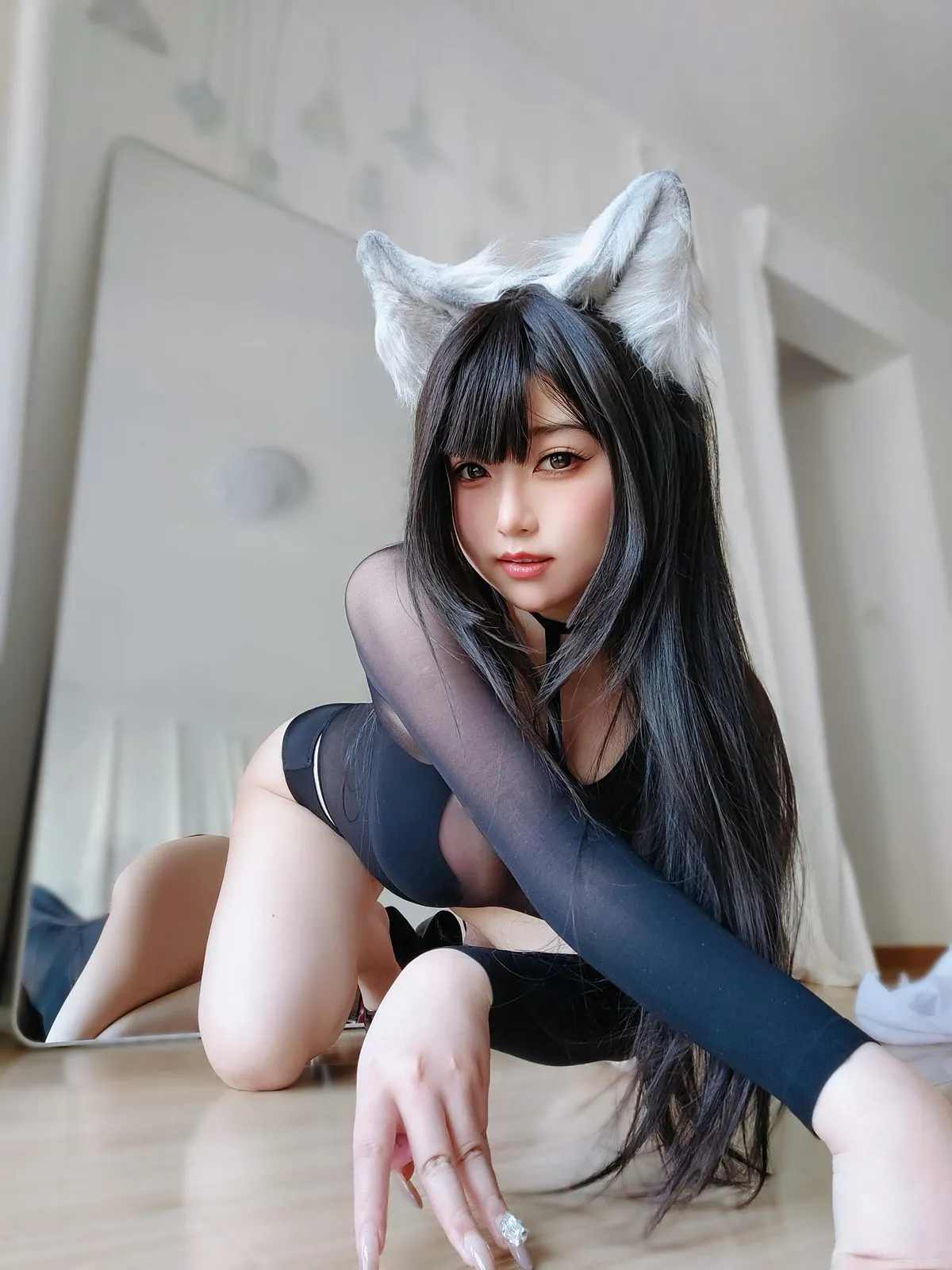 Coser@女主K – 性感的黑猫19