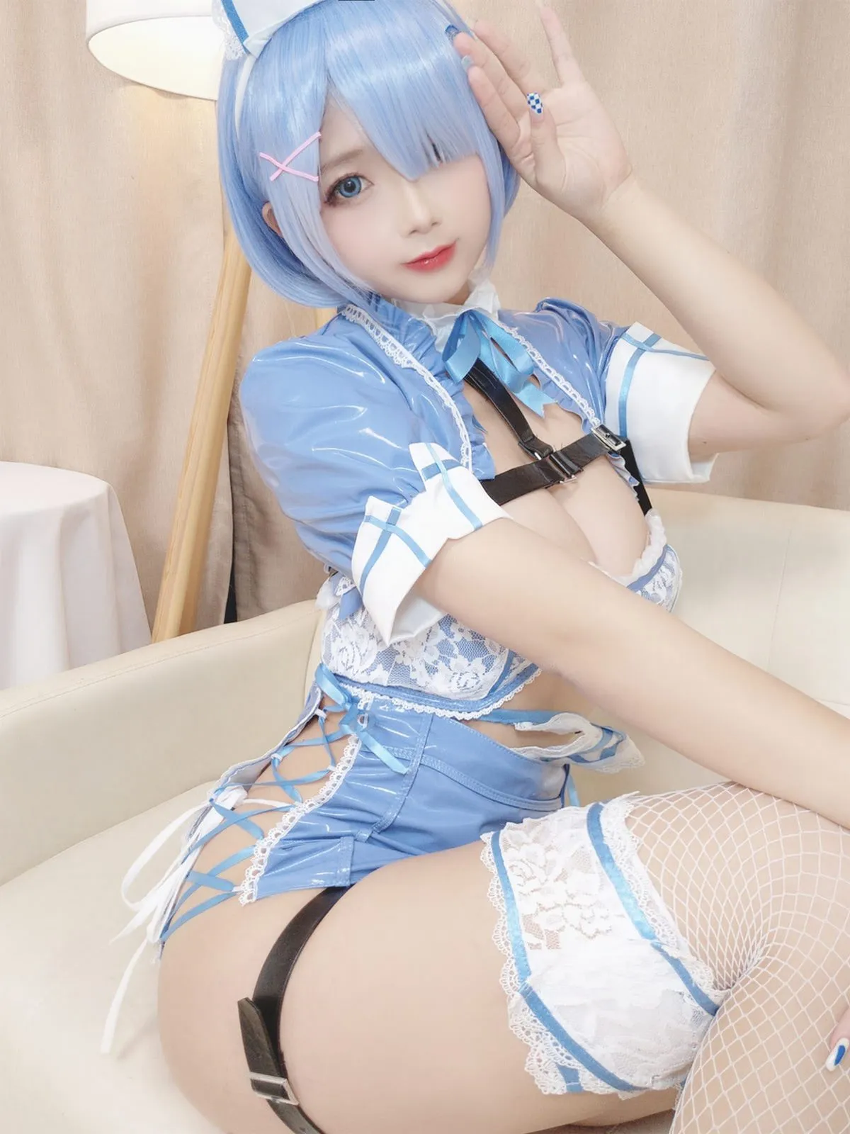 Coser@日奈娇 – 蕾姆蓝色护士69