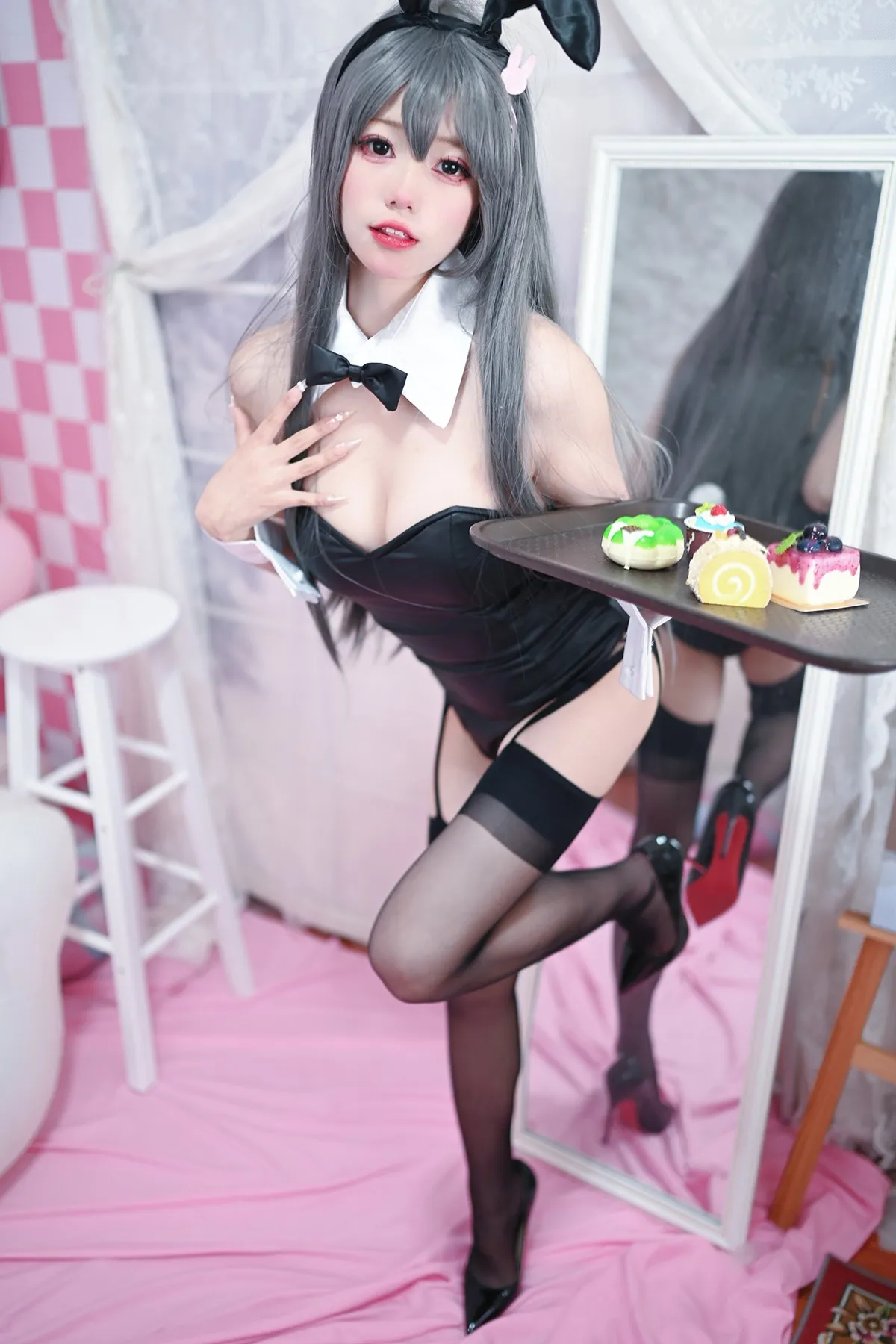 Coser@黏黏团子兔 樱岛麻衣兔女郎1